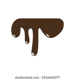 set chocolate melt vector illustration