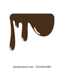 set chocolate melt vector illustration
