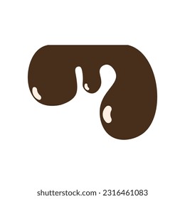 set chocolate melt vector illustration