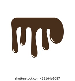 set chocolate melt vector illustration