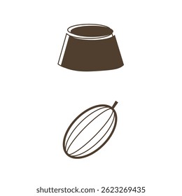 Set of Chocolate Outline icon, Editable Stroke