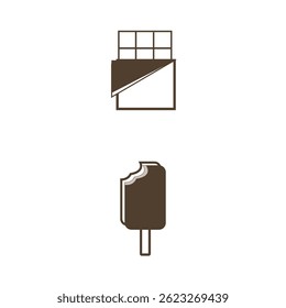 Set of Chocolate Outline icon, Editable Stroke