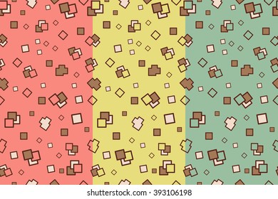 Set of chocolate seamless, for flavors - banana, lemon, strawberry, mint. It can be used for packaging, scrapbooking paper, fills, fabrics