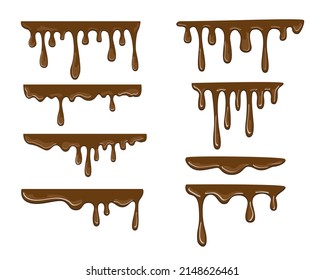 Set Chocolate Splat Vector Illustration Cartoon Stock Vector (Royalty ...