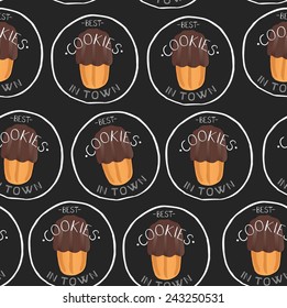 Set of chocolate sweets, cakes and other chocolate food