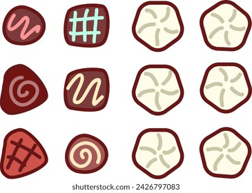 Set of Chocolates and Cream