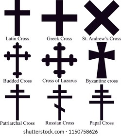 A set of Christian crosses.