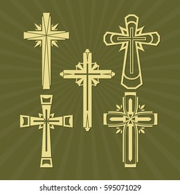 A set of Christian crosses.