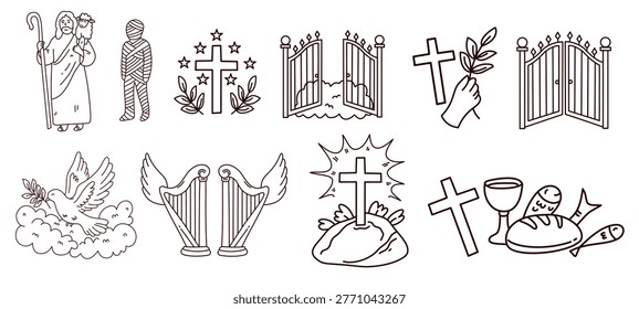 Set christian religious elements