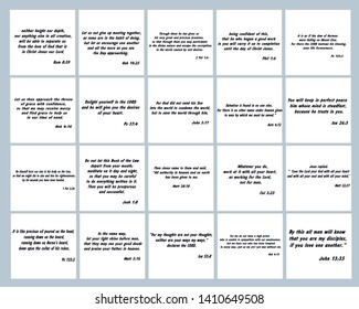 Set of Christian sayings. Bible verses vector quote for typography and Social media post