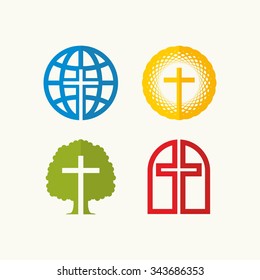 Set of Christian symbols