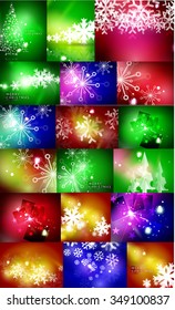 Conjunto de antecedentes abstractos de Navidad. Ilustración del vector
