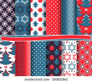 Conjunto de Navidades de papel de Vector abstracto con Formas decorativas y Elementos de diseño para scrapbook
