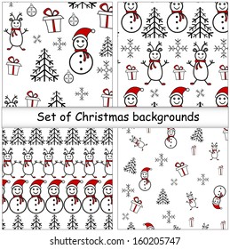 Set of Christmas background