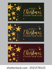 set of Christmas background  , Merry Christmas and happy new year greeting cards
