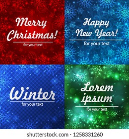 Set of Christmas backgrounds