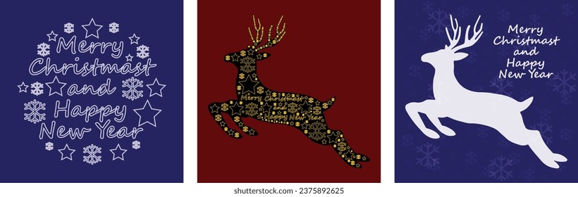 Conjunto de antecedentes de Navidad. paquete. Decoración navideña. vacaciones de invierno. tarjetas de felicitación, carteles, carteles