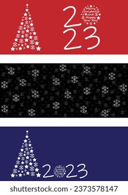 Set of Christmas backgrounds. Christmas tree. Christmas decoration. winter holiday. banner, Greeting card, poster