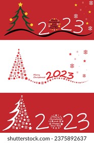 Conjunto de antecedentes de Navidad. Árbol de Navidad. Decoración navideña. vacaciones de invierno. banner, tarjeta de saludo, afiche