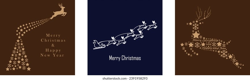 Set of Christmas backgrounds. Christmas tree. Christmas decoration. winter holiday. banner, Greeting card, poster