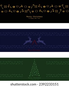 Set of Christmas backgrounds. Christmas tree. Christmas decoration. winter holiday. banner, Greeting card, poster