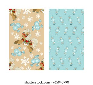 Set of Christmas backgrounds. Vector illustration.