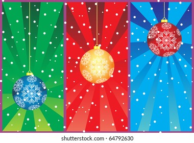 Set with christmas ball