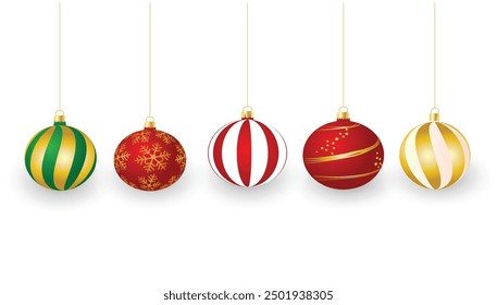 Set of christmas ball, christmas decoration element