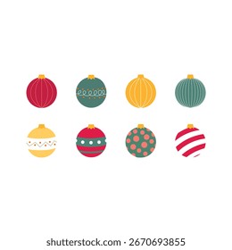 Conjunto de elemento decorativo de bola de Navidad