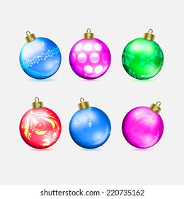 Set of Christmas balls