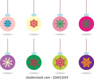set of Christmas balls 