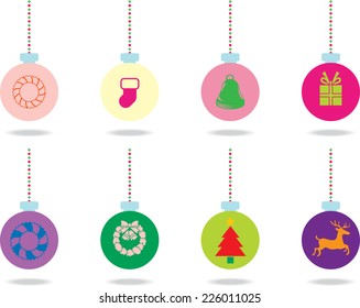 set of Christmas balls 