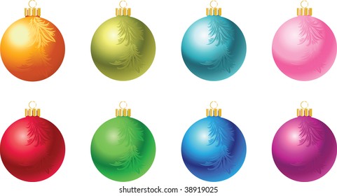 Set of christmas balls