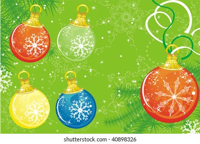 Set of Christmas balls
