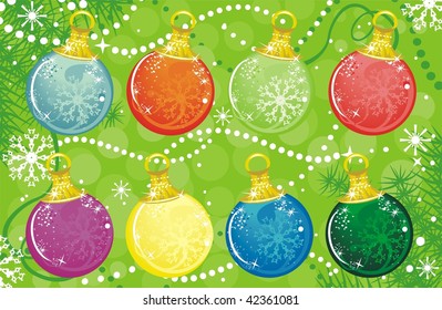 Set of Christmas balls