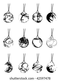 Set of Christmas balls