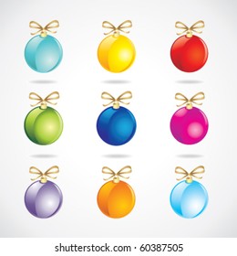 set of christmas balls