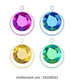 Set christmas balls of crystals