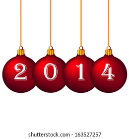 Set of Christmas balls on a white background. Vector eps 10