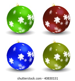 Set of christmas balls - vector file