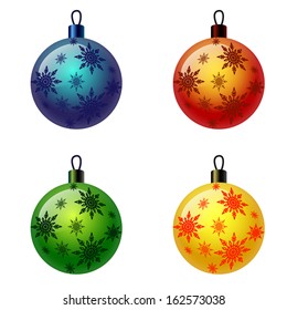 Set of Christmas balls. Vector illustration eps10