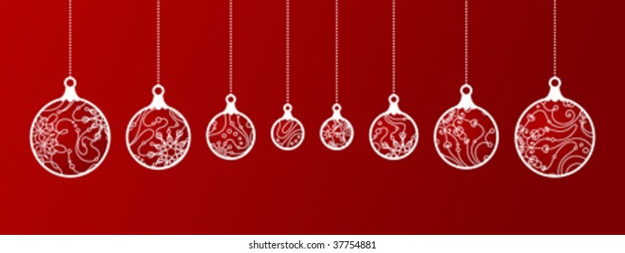 Set of Christmas balls, vector illustration