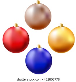 set of christmas balls. Vector illustration
