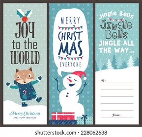 set of Christmas banner design