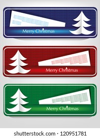 set of christmas banners