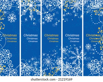 set of christmas banners