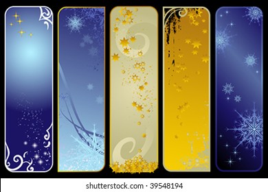 Set of Christmas banners
