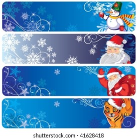 Set of christmas banners