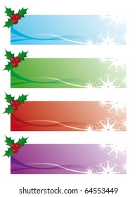 Set christmas banners
