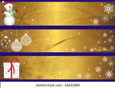 Set of christmas banners. vector.